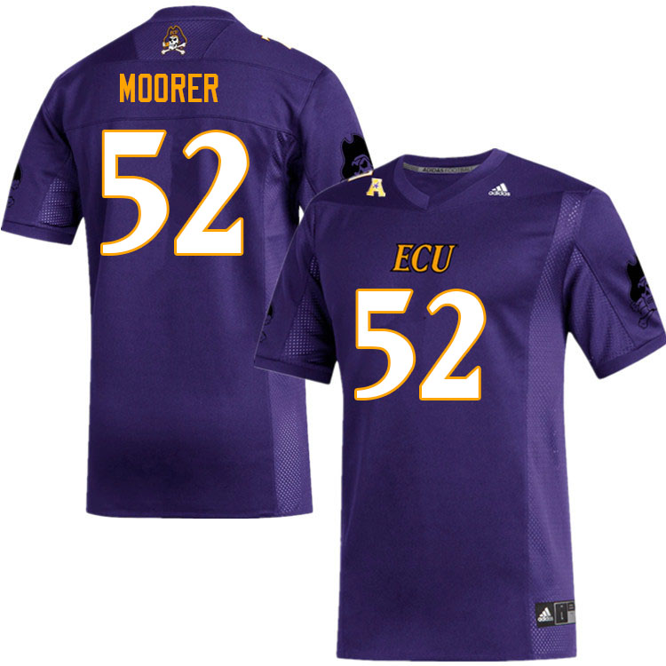 Men #52 Parker Moorer ECU Pirates College Football Jerseys Sale-Purple